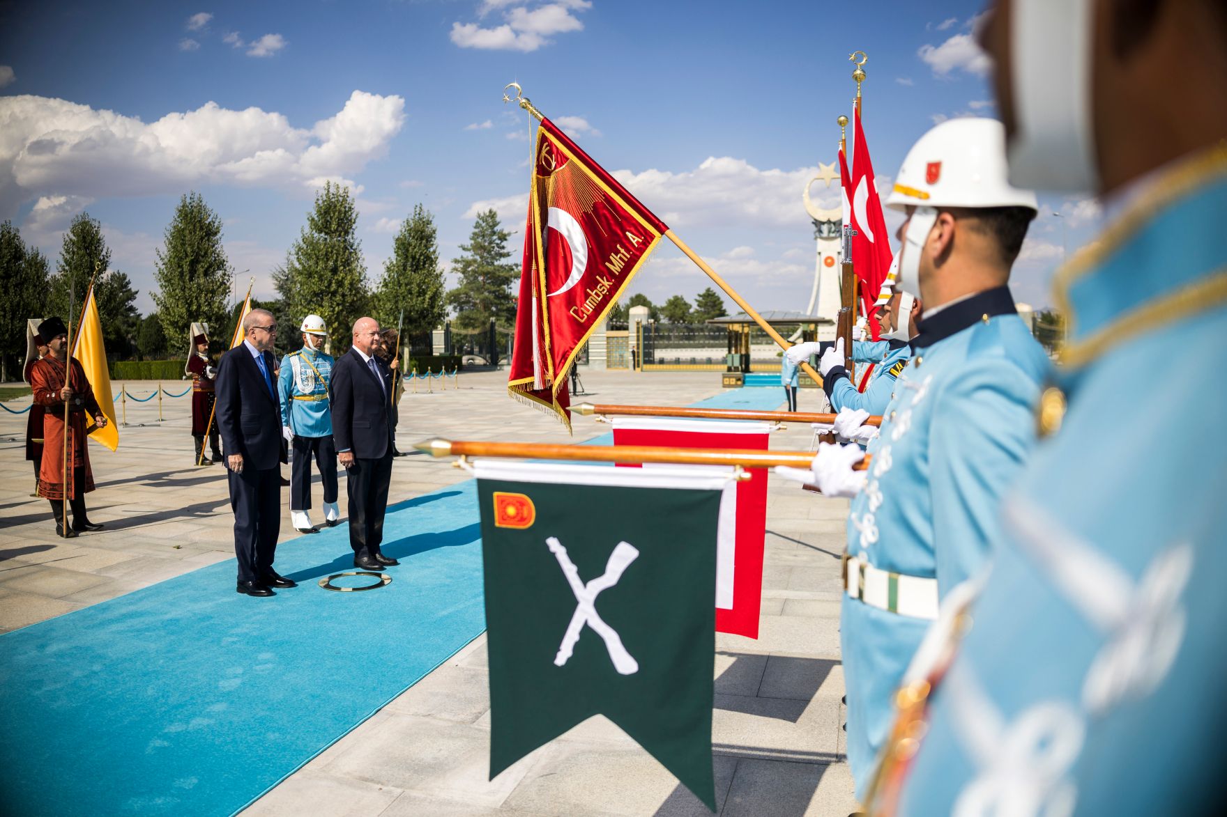 Am 10. August 2026 reiste Bundeskanzler Christian Stocker (r.) zu einem Arbeitsbesuch nach Ankara. Im Bild mit dem Pr&auml;sident der Republik T&uuml;rkei Recep Tayyip Erdoğan (l.).