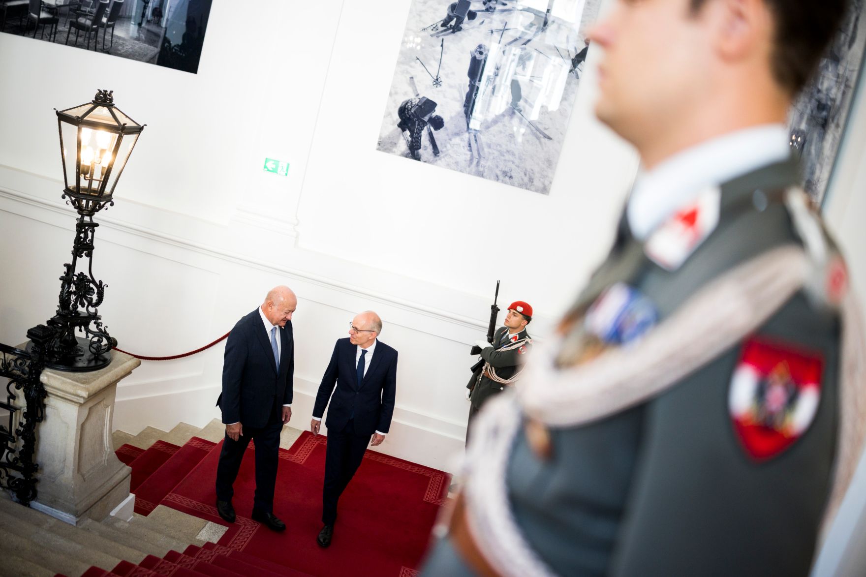 Am 29. Juli 2026 empfing Bundeskanzler Christian Stocker (l.) den Premierminister des Gro&szlig;herzogtums Luxemburg Luc Frieden (r.) zu einem Gespr&auml;ch.