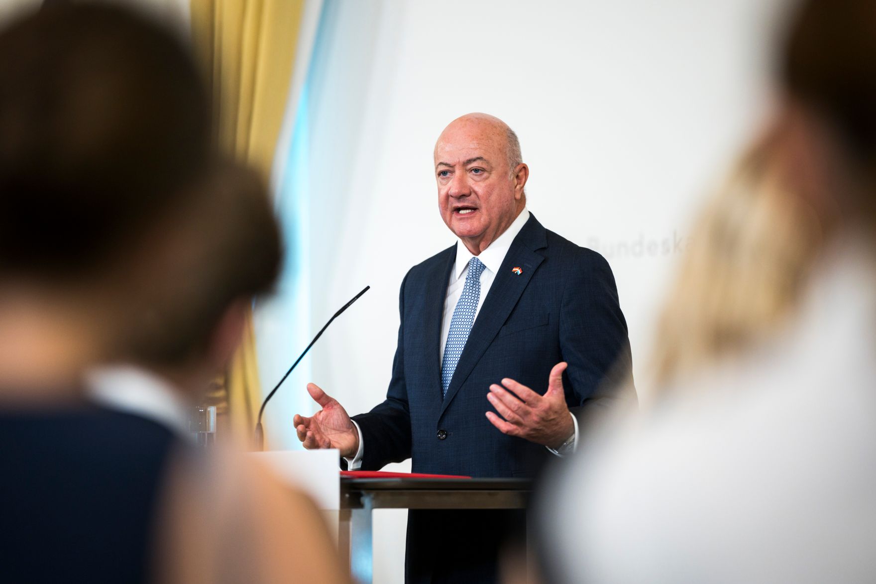 Am 29. Juli 2026 empfing Bundeskanzler Christian Stocker (im Bild) den Premierminister des Gro&szlig;herzogtums Luxemburg Luc Frieden zu einem Gespr&auml;ch.
