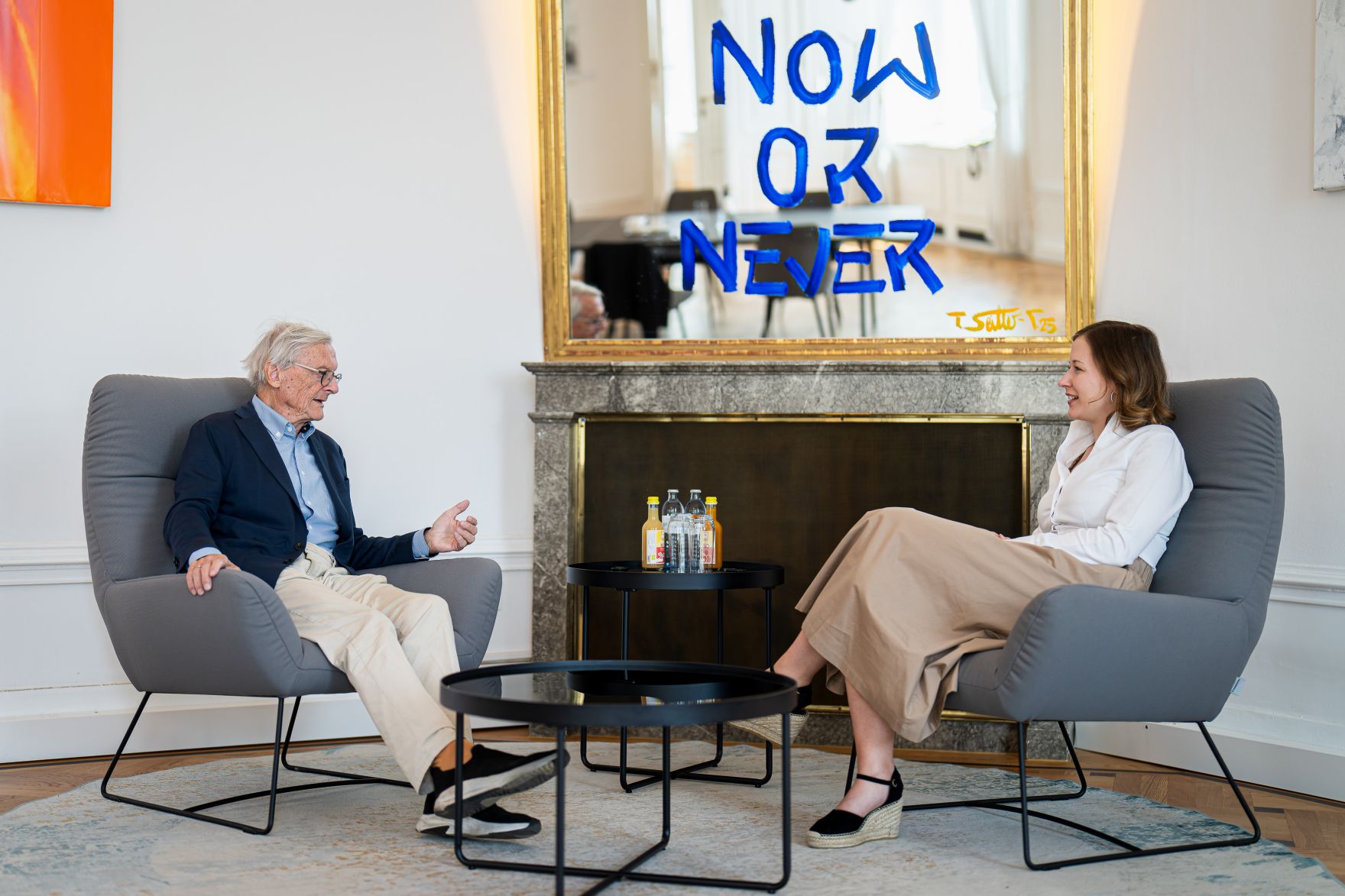 Am 20. Mai 2025 empfing Bundesministerin Claudia Plakolm (r.) Bundeskanzler a.D. Wolfgang Sch&uuml;ssel (l.) zu einem Arbeitsgespr&auml;ch.