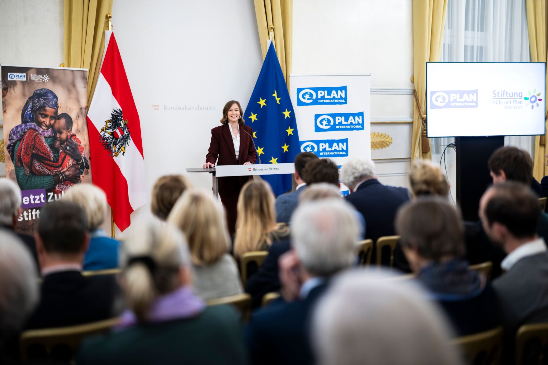 Am 9. Dezember 2025 nahm Bundesministerin Claudia Plakolm an der Verleihung des &bdquo;Plan Medienpreises f&uuml;r Kinderrechte&ldquo; im Bundeskanzleramt teil.