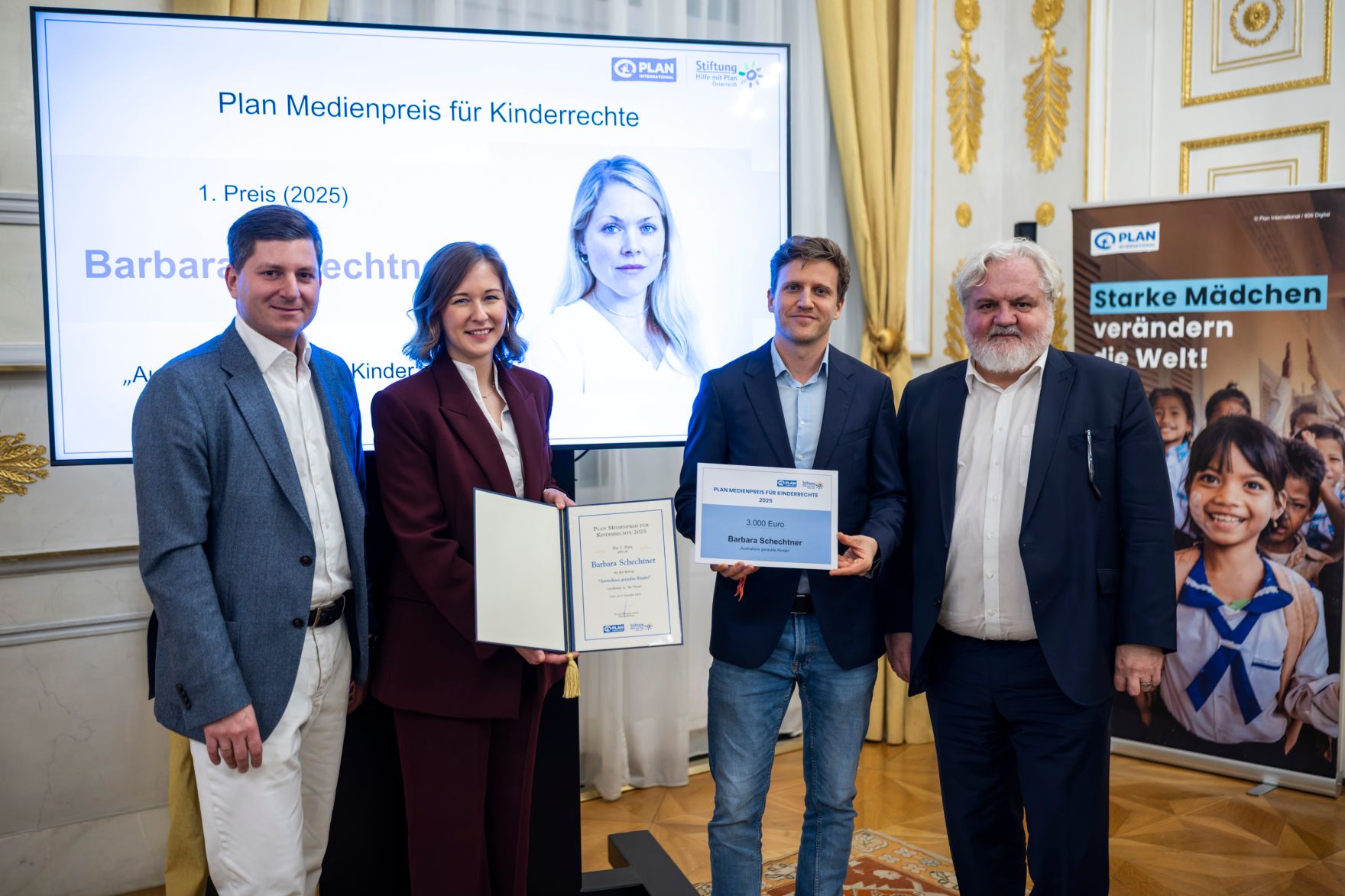 Am 9. Dezember 2025 nahm Bundesministerin Claudia Plakolm an der Verleihung des &bdquo;Plan Medienpreises f&uuml;r Kinderrechte&ldquo; im Bundeskanzleramt teil.
