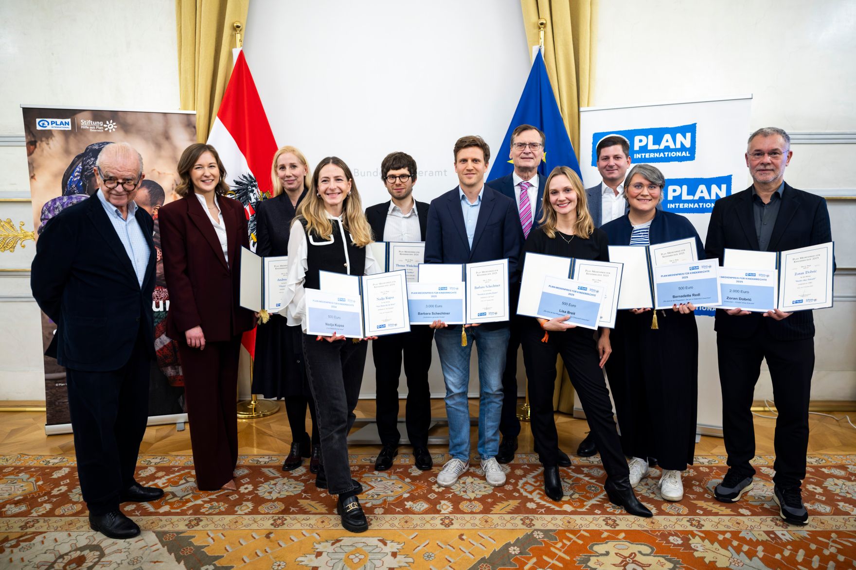 Am 9. Dezember 2025 nahm Bundesministerin Claudia Plakolm an der Verleihung des &bdquo;Plan Medienpreises f&uuml;r Kinderrechte&ldquo; im Bundeskanzleramt teil.