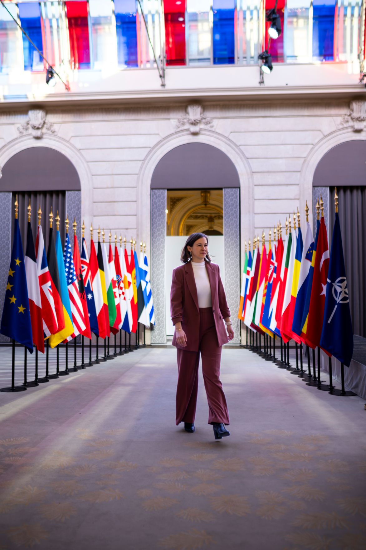 Am 6. J&auml;nner 2026 nahm Bundesministerin Claudia Plakolm (im Bild) am Treffen der Coalition of the Willing teil.