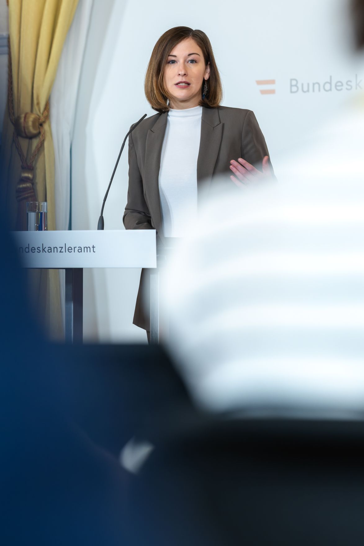 Am 8. J&auml;nner 2026 pr&auml;sentierte Bundesministerin Claudia Plakolm (im Bild) die aktuellen Zivildienst-Zahlen.