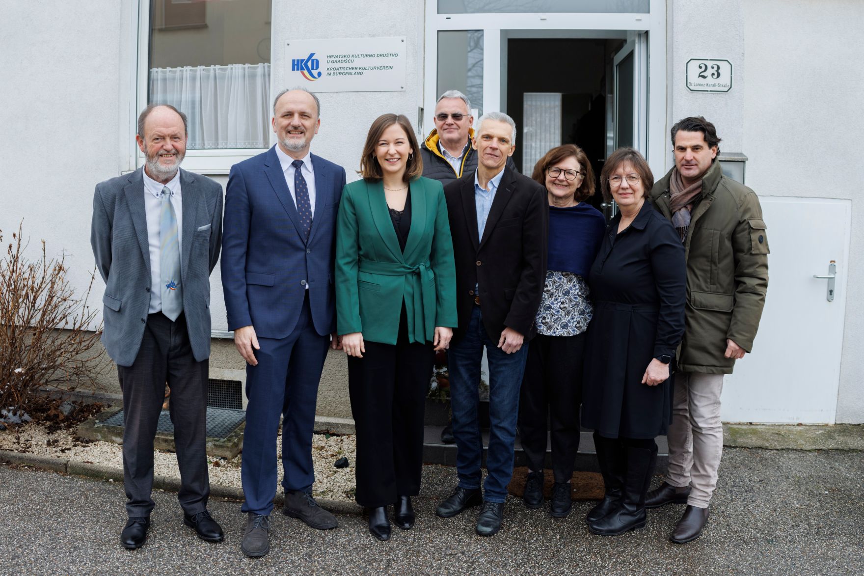Am 16. J&auml;nner 2026 traf Bundesministerin Claudia Bauer (3.v.l.) im Rahmen ihres Bundesl&auml;ndertages Vertreterinnen und Vertretern der Burgenl&auml;ndischen Kroaten.