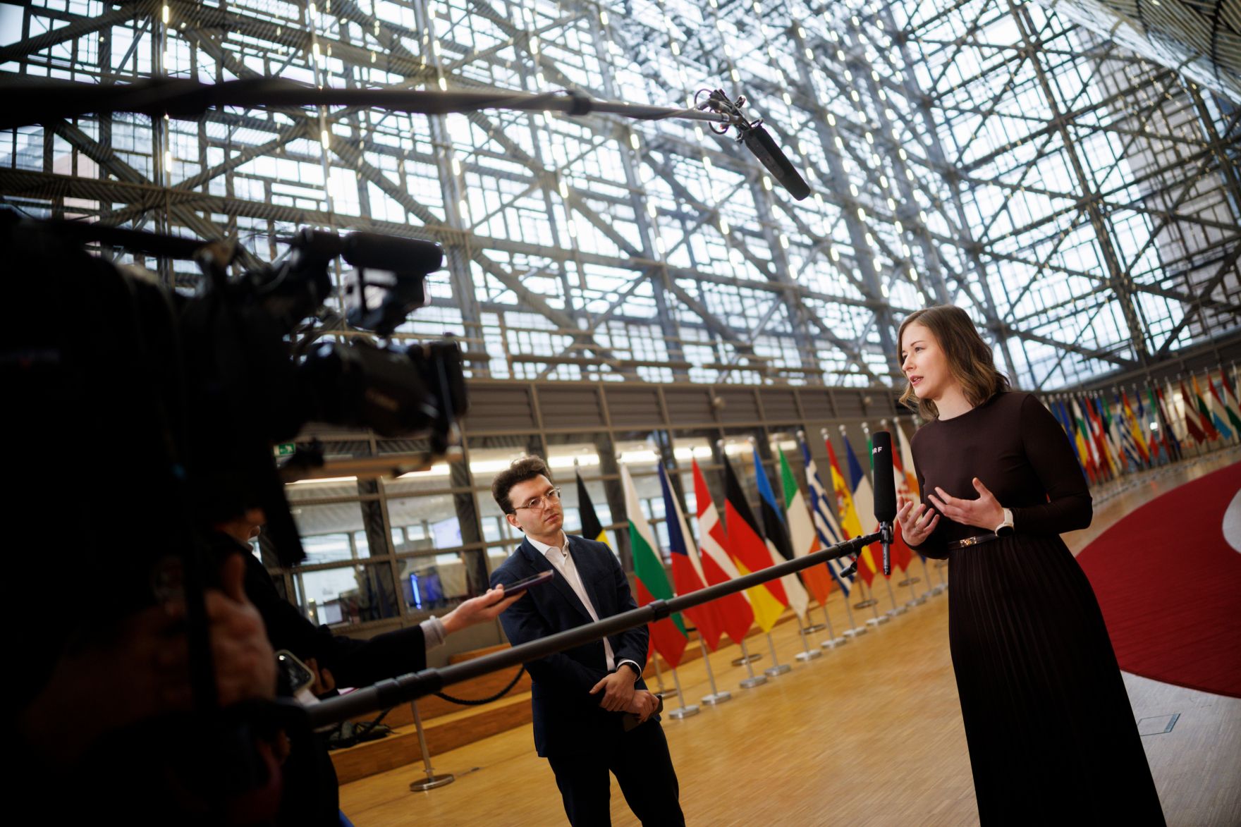 Am 26. J&auml;nner 2026 reiste Bundesministerin Claudia Bauer (r.) nach Br&uuml;ssel und nahm am Rat f&uuml;r &bdquo;Allgemeine Angelegenheiten&ldquo; der Europ&auml;ischen Union teil. Im Bild beim Doorstep.
