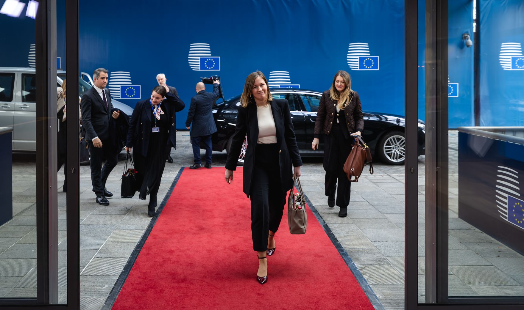 Am 17. M&auml;rz 2026 reiste Bundesministerin Claudia Bauer (2.v.r.) nach Br&uuml;ssel und nahm am Rat f&uuml;r &bdquo;Allgemeine Angelegenheiten&ldquo; der Europ&auml;ischen Union teil.