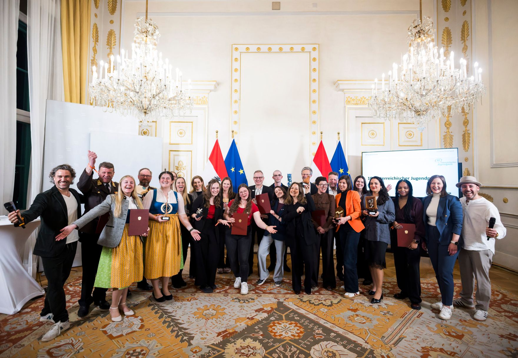 Am 23. M&auml;rz 2026 &uuml;berreichte Bundesministerin Claudia Bauer (2.v.r.) den &Ouml;sterreichischen Jugendpreis 2026.