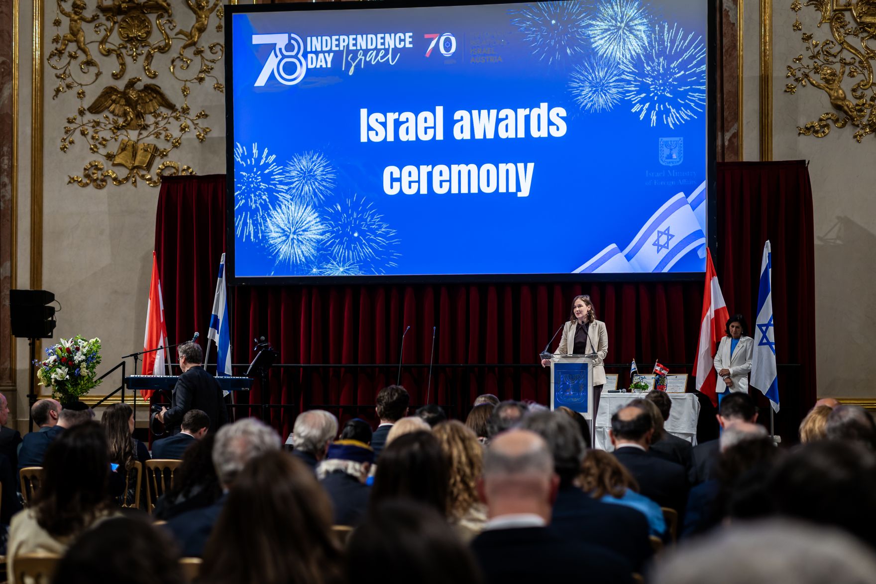 Am 6. Mai 2026 nahm Bundesministerin Claudia Bauer an den Feierlichkeiten anl&auml;sslich des Israelischen Unabh&auml;ngigkeitstages im Palais Liechtenstein teil.
