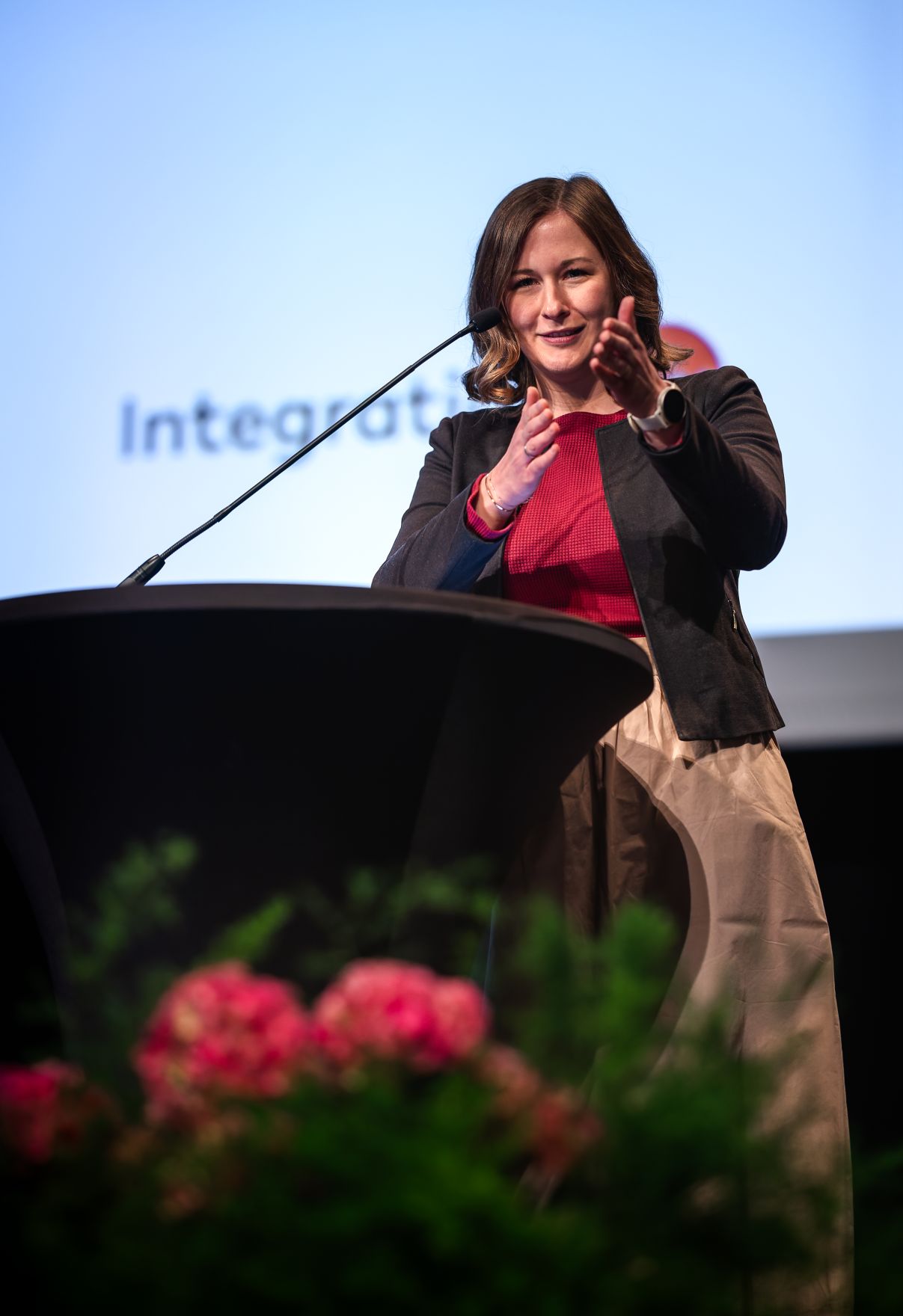 Am 12. Mai 2026 nahm Bundesministerin Claudia Bauer (im Bild) an der Integrationskonferenz 2026 teil.