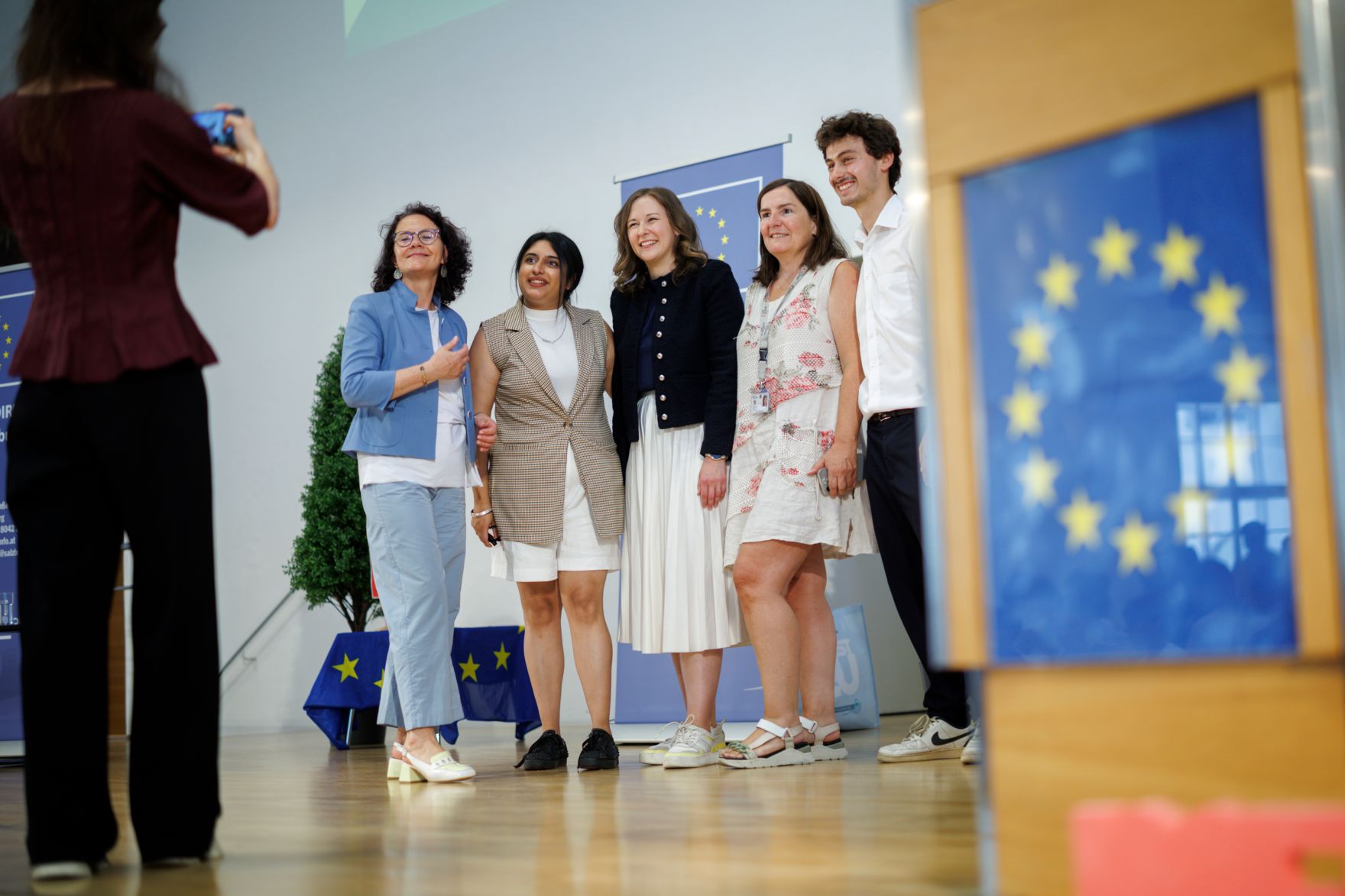 Am 22. Juni 2026 nahm Bundesministerin Claudia Bauer (im Bild) im Rahmen ihres Bundesl&auml;ndertages an der Preisverleihung des EU-Online-Video-Wettbewerbs #UniteYourEUinPeace teil.