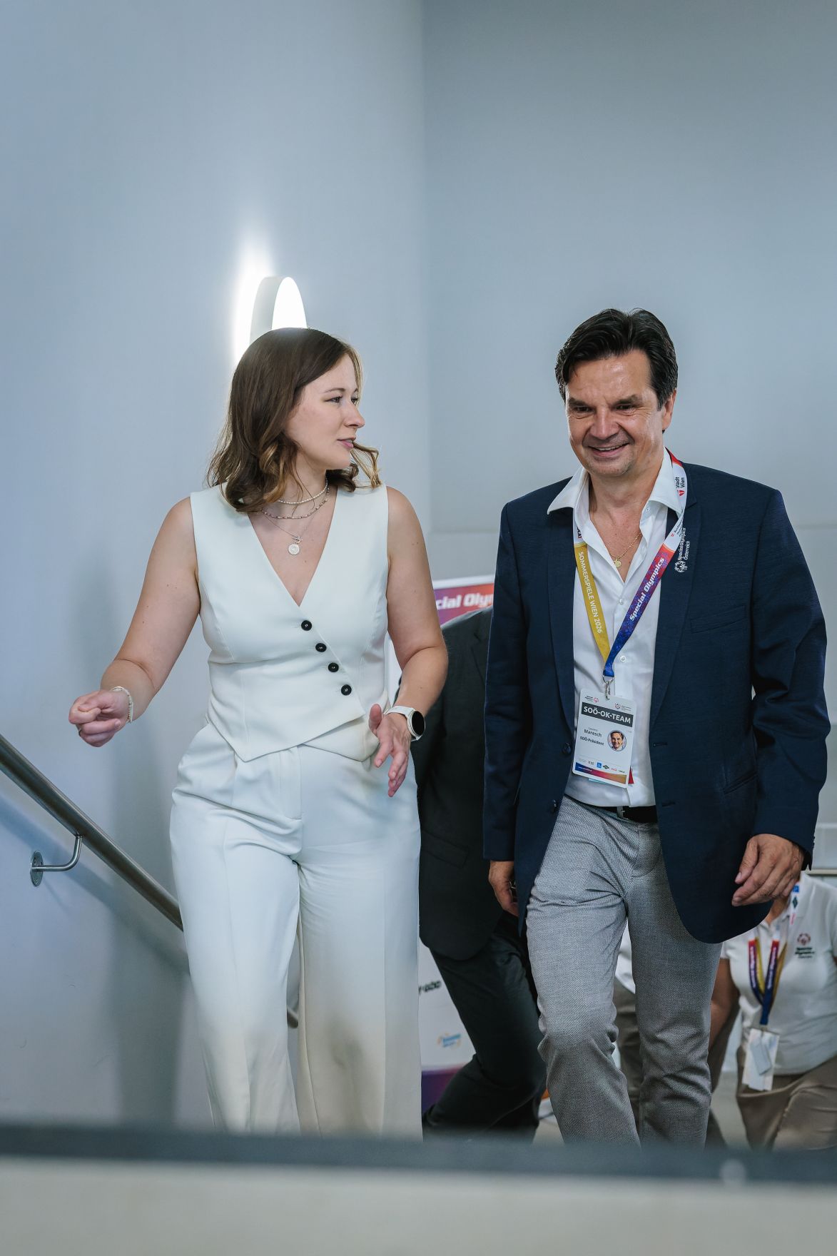 Am 26. Juni 2026 besuchte Bundesministerin Claudia Bauer (l.) die Special Olympics &Ouml;sterreich in Wien.