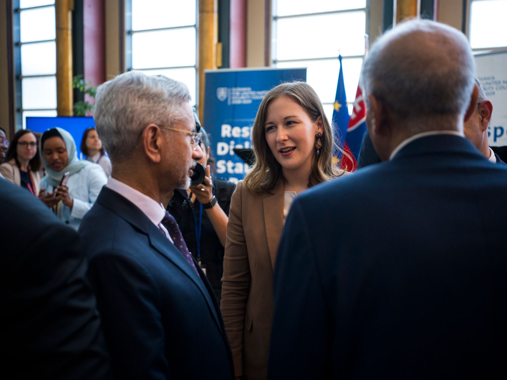 Am 13. Juli 2026 reiste Bundesministerin Claudia Bauer zu einem mehrt&auml;gigen Arbeitsbesuch nach New York. Im Bild bei einem Empfang anl&auml;sslich der slowakischen Kandidatur als nichtst&auml;ndiges Mitglied im Sicherheitsrat der Vereinten Nationen .