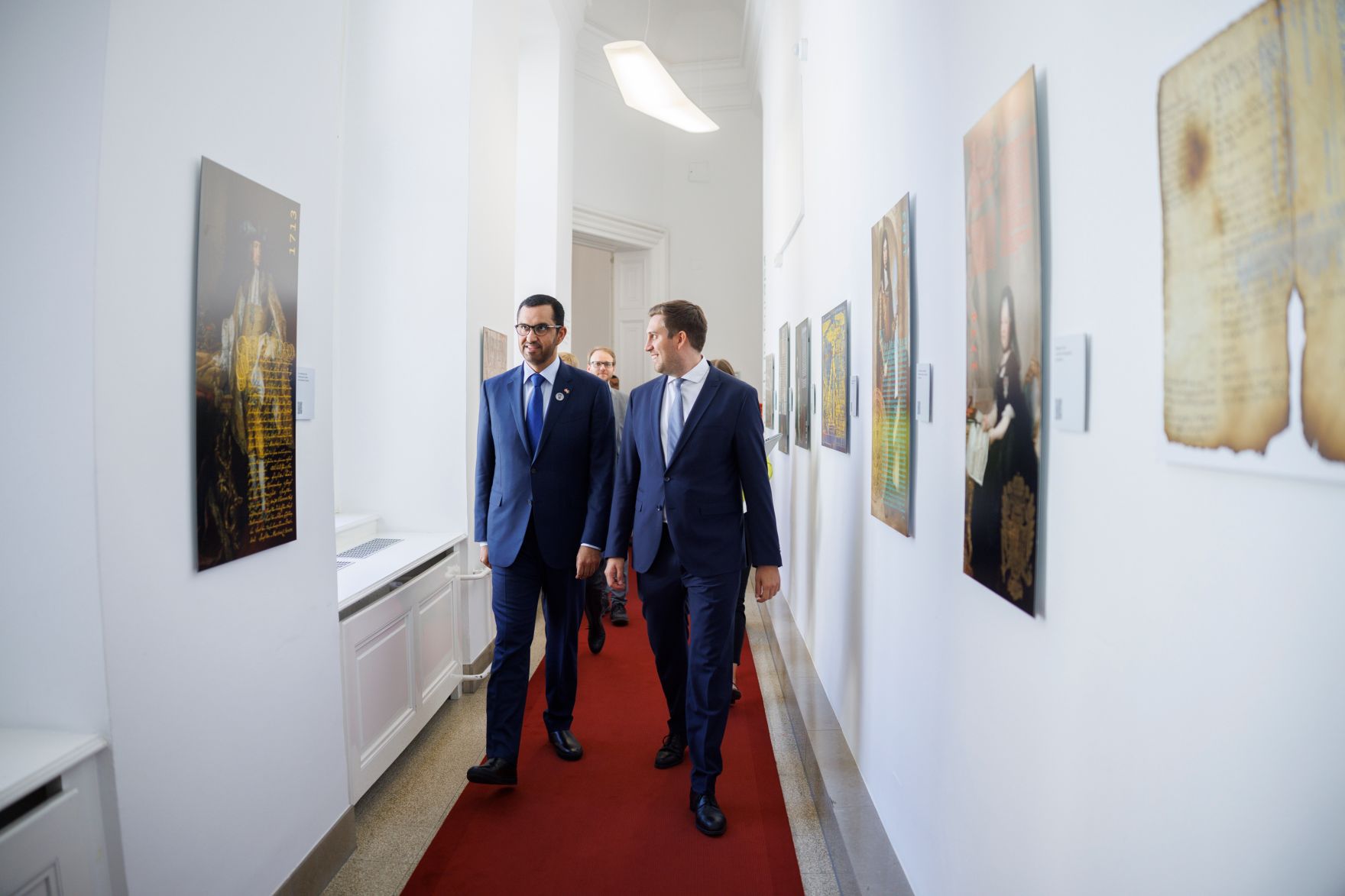 Am 30. April 2025 empfing Staatssekret&auml;r Alexander Pr&ouml;ll (r.) den Sultan Ahmed Al Jaber (l.), Minister f&uuml;r Industrie und Fortschrittstechnologie der Vereinigten Arabischen Emirate zu einem Gespr&auml;ch.