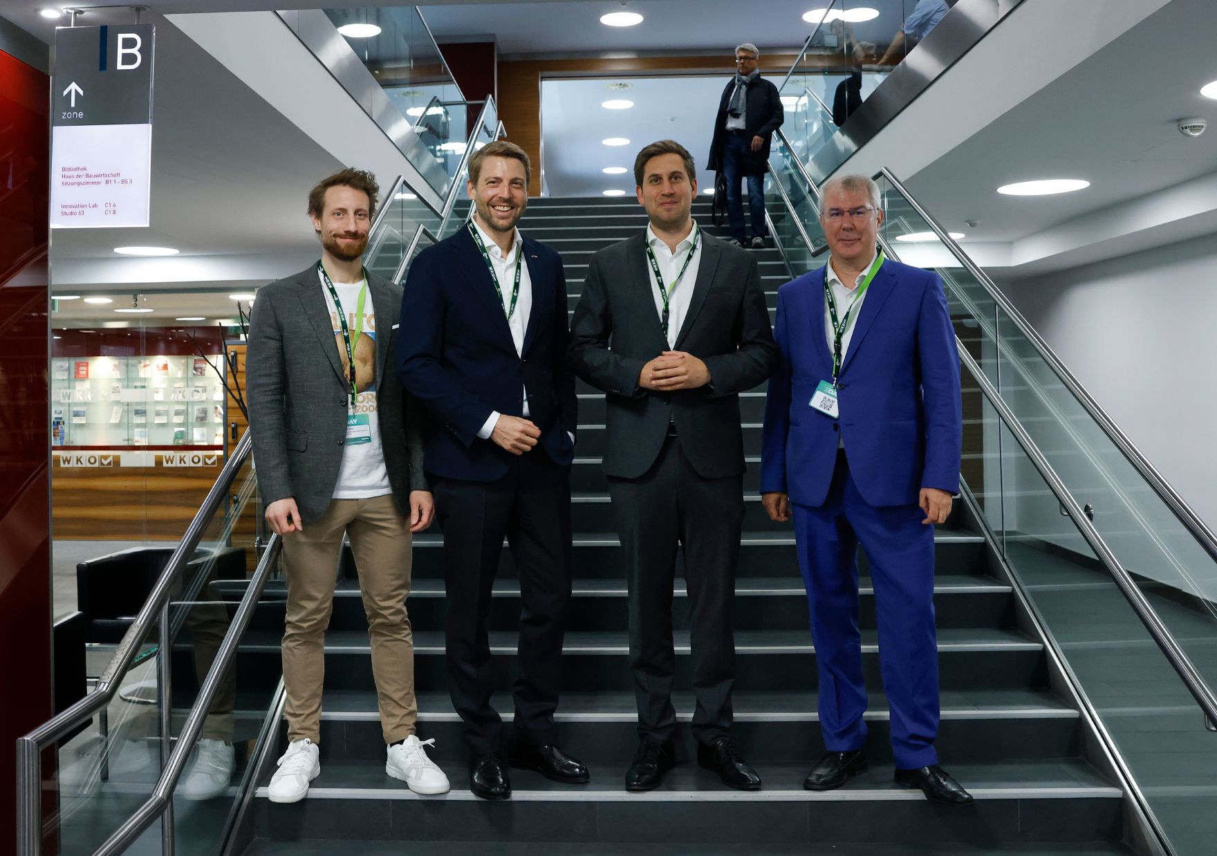 Am 8. Mai 2025 nahm Staatssekret&auml;r Alexander Pr&ouml;ll (m.r.) an der Veranstaltung &bdquo;EDAY&ldquo; zum Thema "Daten, KI und Human Touch" der Wirtschaftskammer &Ouml;sterreich teil.