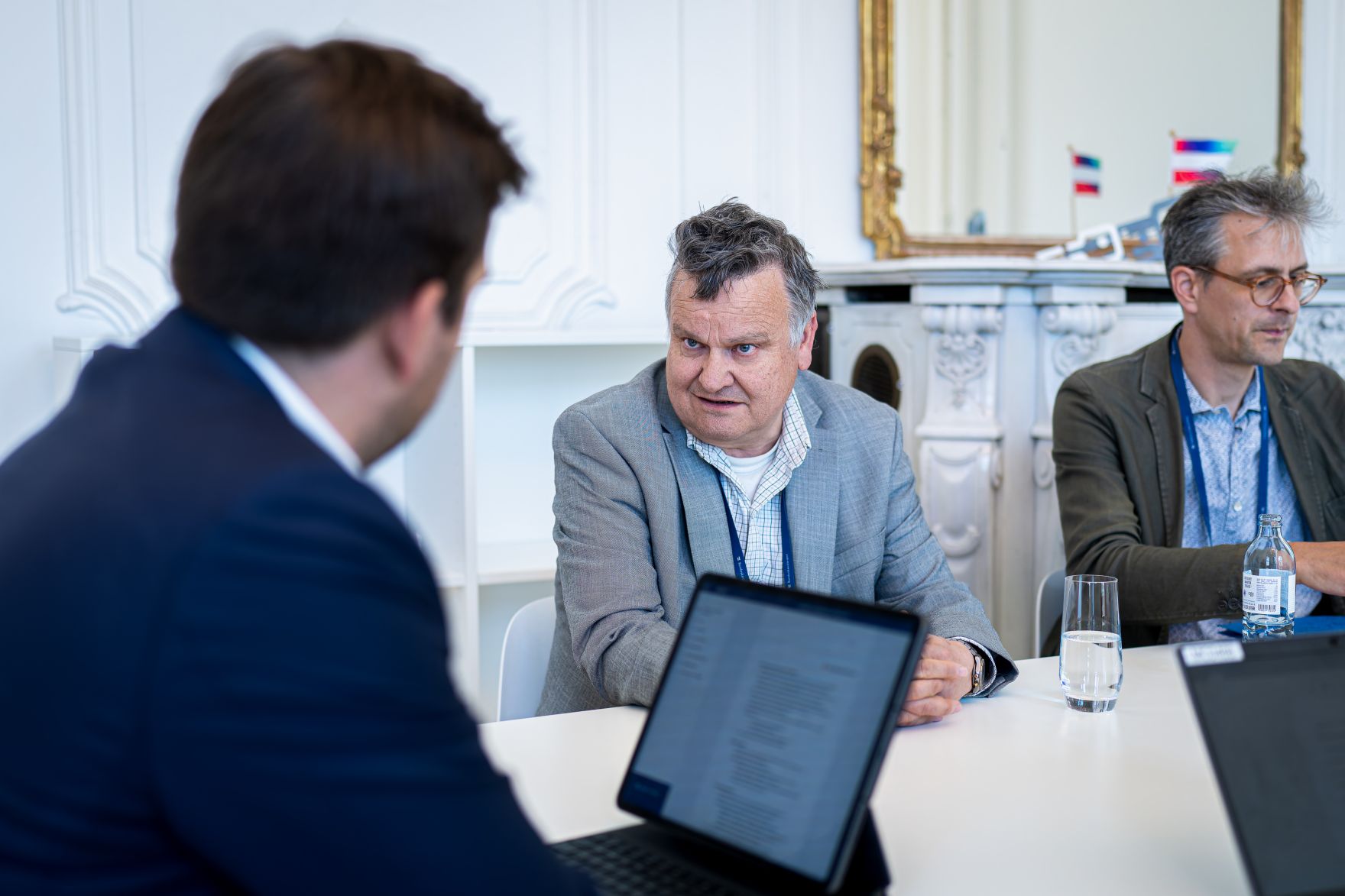 Am 14. Mai 2025 empfing Staatssekret&auml;r Alexander Pr&ouml;ll (l.) Vertreter des Rates f&uuml;r Forschung, Wissenschaft, Innovation und Technologieentwicklung.