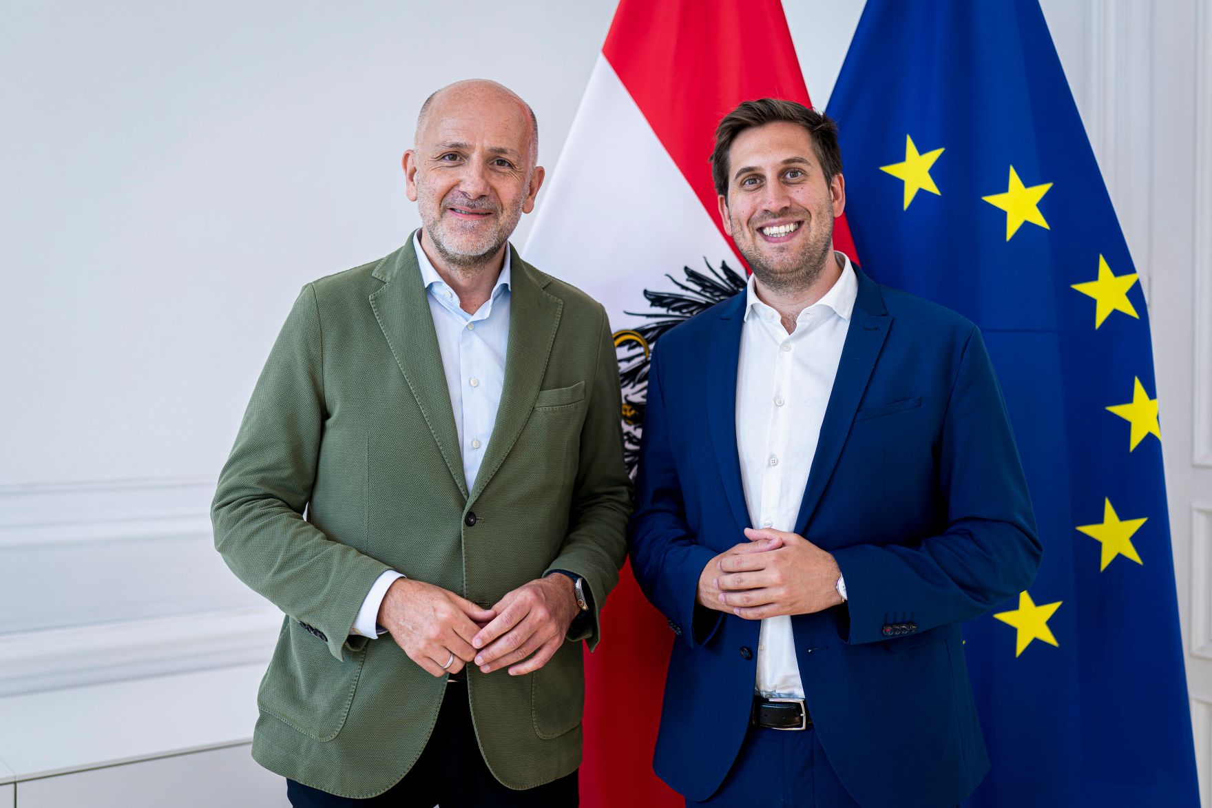 Am 4. Juni 2025 empfing Staatssekret&auml;r Alexander Pr&ouml;ll (r.) Vertreter der Rundfunk und Telekom Regulierungs-GmbH (RTR) zu einem Arbeitsgespr&auml;ch.