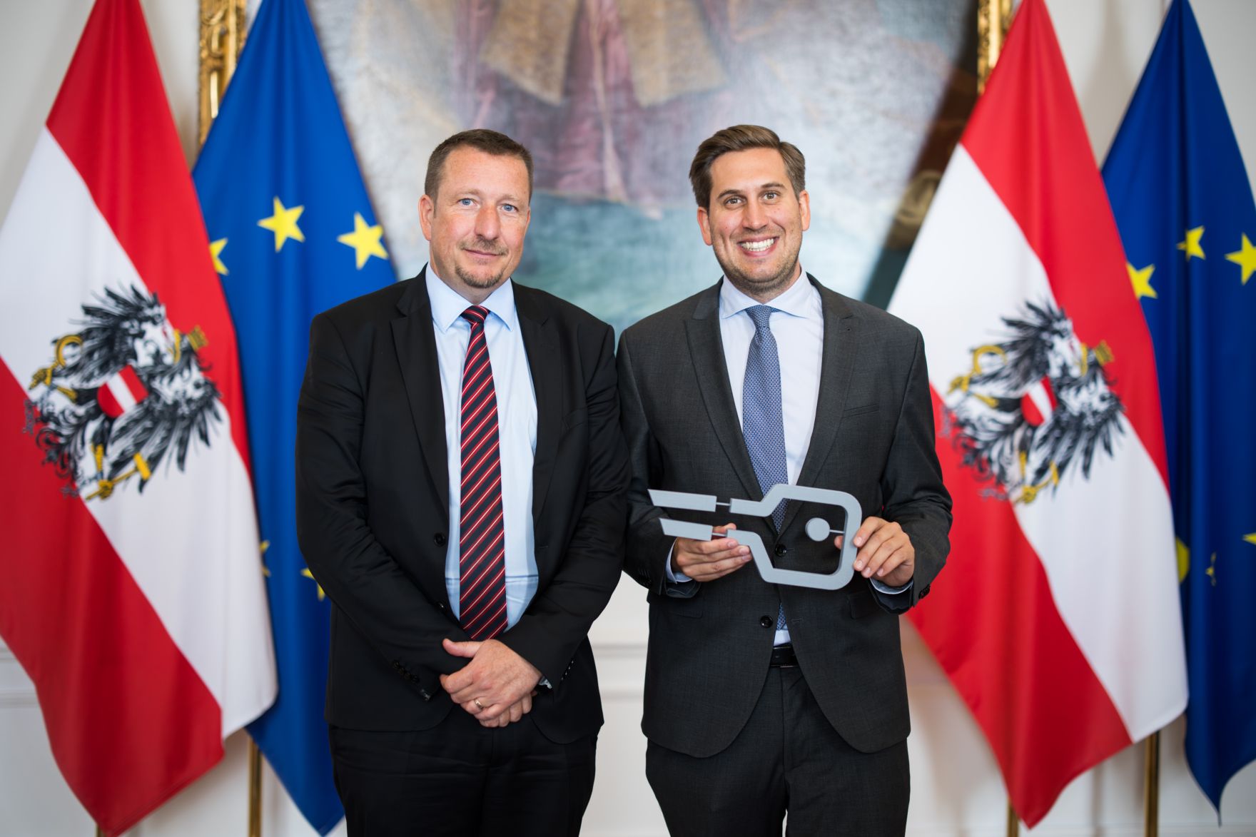 Am 17. Juni nahm Staatssekret&auml;r Alexander Pr&ouml;ll (r.) am Wirtschaftsgipfel anl&auml;sslich der erweiterten Implementierung der ID Austria teil.