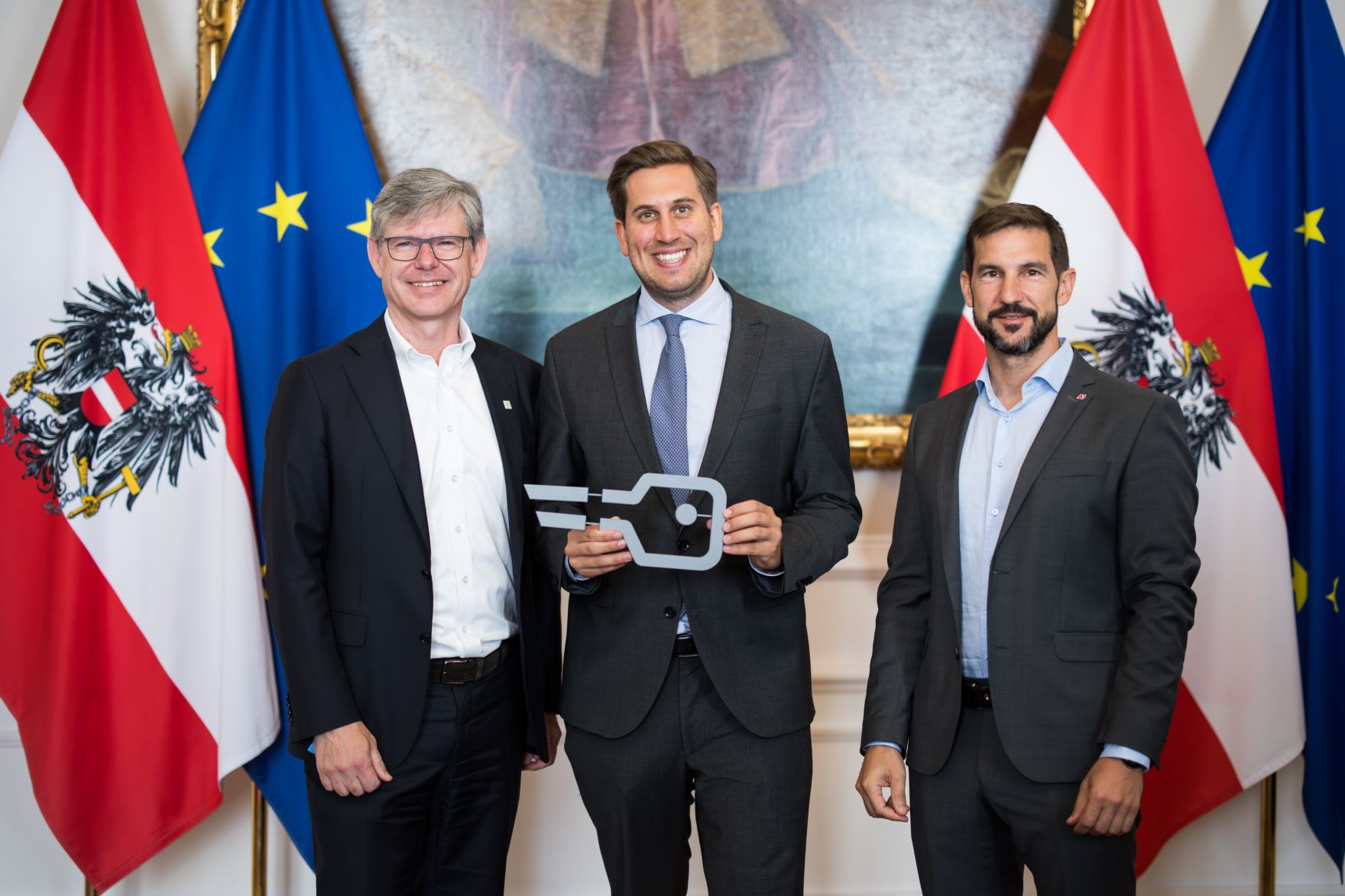 Am 17. Juni nahm Staatssekret&auml;r Alexander Pr&ouml;ll (r.) am Wirtschaftsgipfel anl&auml;sslich der erweiterten Implementierung der ID Austria teil.