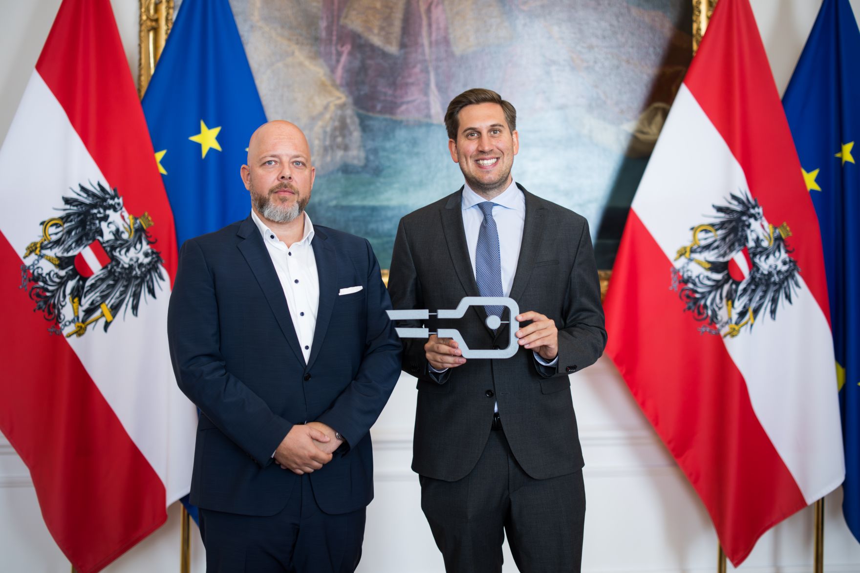 Am 17. Juni nahm Staatssekret&auml;r Alexander Pr&ouml;ll (r.) am Wirtschaftsgipfel anl&auml;sslich der erweiterten Implementierung der ID Austria teil.