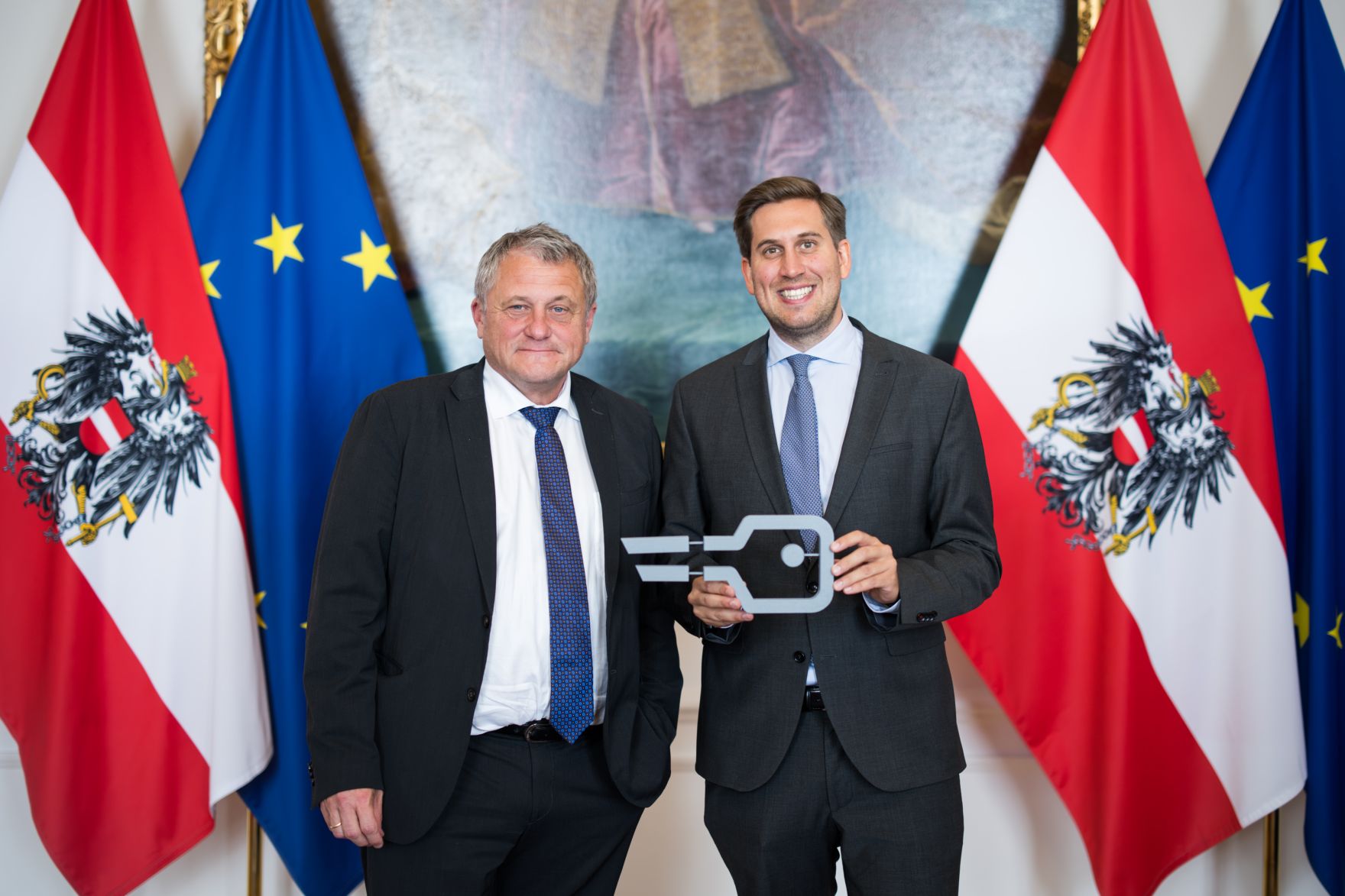 Am 17. Juni nahm Staatssekret&auml;r Alexander Pr&ouml;ll (r.) am Wirtschaftsgipfel anl&auml;sslich der erweiterten Implementierung der ID Austria teil.