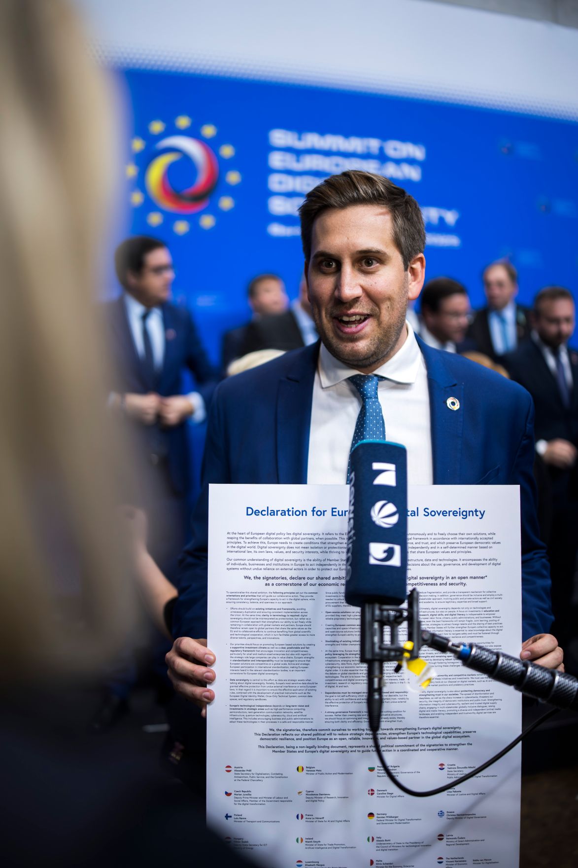 Am 17. November 2025 reiste Staatssekret&auml;r Alexander Pr&ouml;ll (im Bild) zu einem Arbeitsbesuch nach Berlin. Im Bild beim Gipfel zur Digitalen Souver&auml;nit&auml;t.