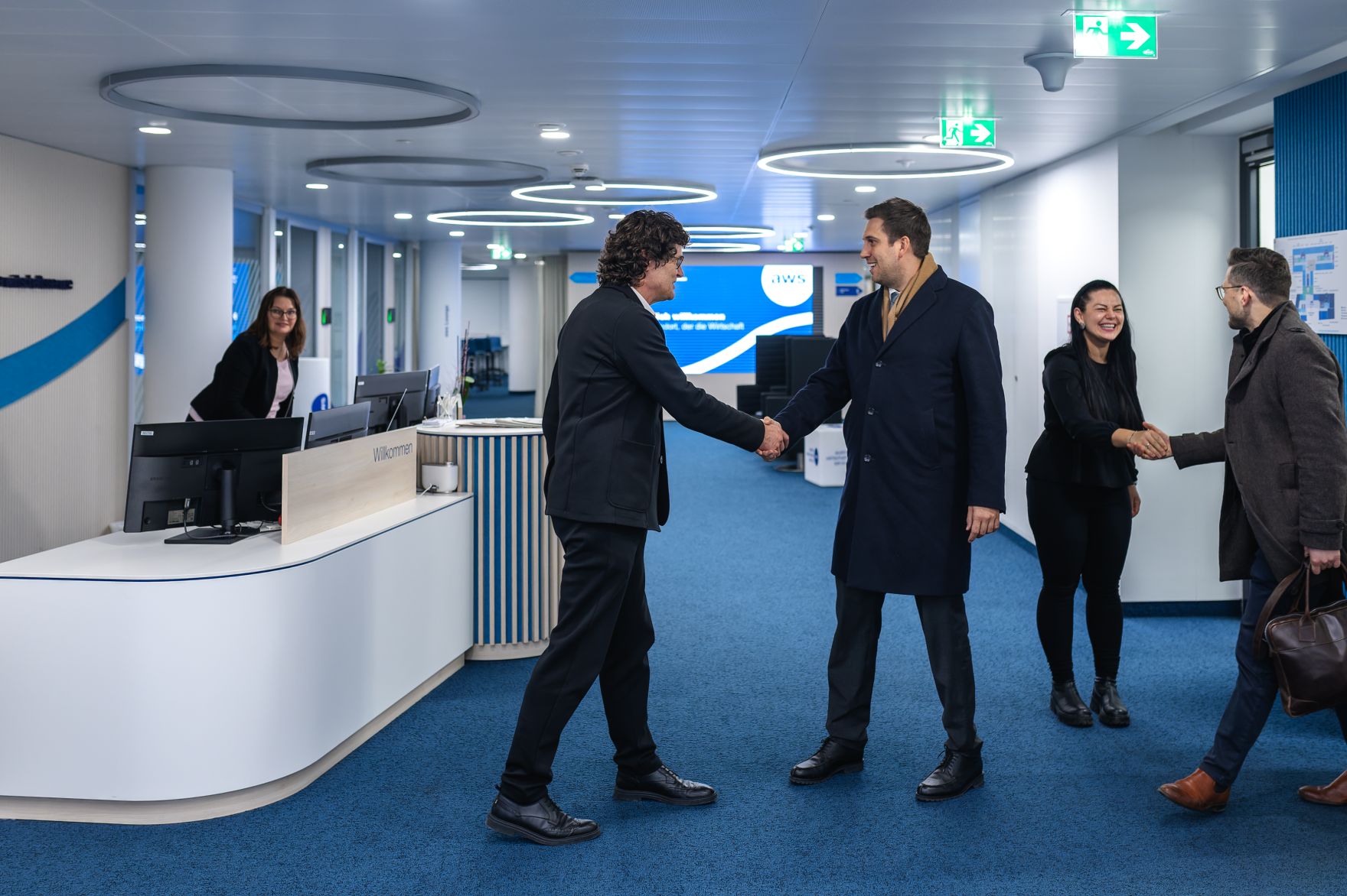 Am 19. Dezember 2025 besuchte Staatssekret&auml;r Alexander Pr&ouml;ll (3.v.r.) das Austria Wirtschaftsservice.