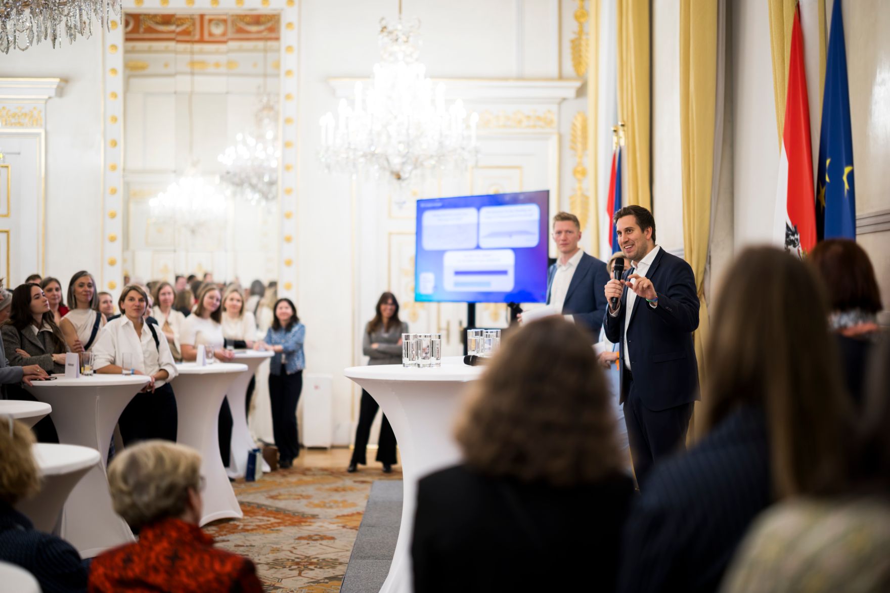 Am 5. M&auml;rz 2026 fand anl&auml;sslich des Weltfrauentags eine Veranstaltung im Bundeskanzleramt statt. Im Bild Staatssekret&auml;r Alexander Pr&ouml;ll (3.v.r).