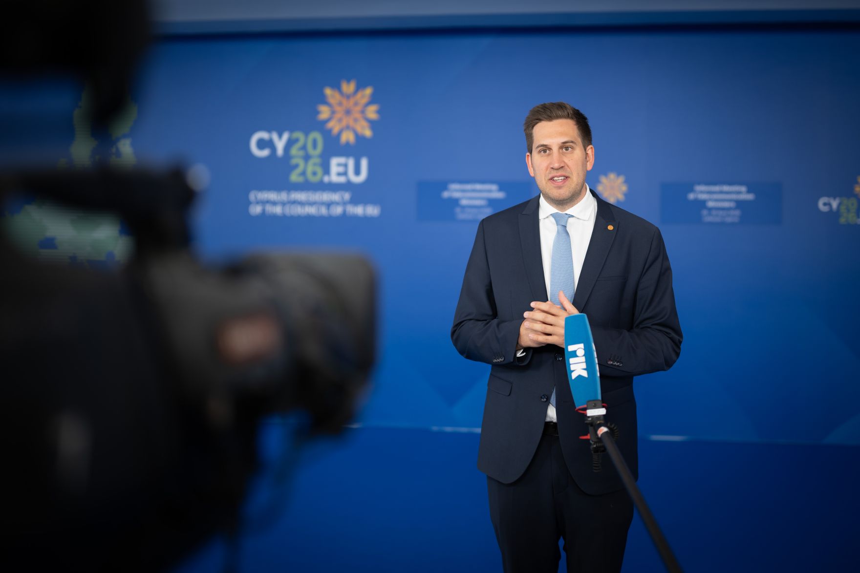 Am 30. April 2026 nahm Staatssekret&auml;r Alexander Pr&ouml;ll (im Bild) an der Informellen Tagung der Ministerinnen und Minister f&uuml;r Telekommunikation in Nikosia teil.