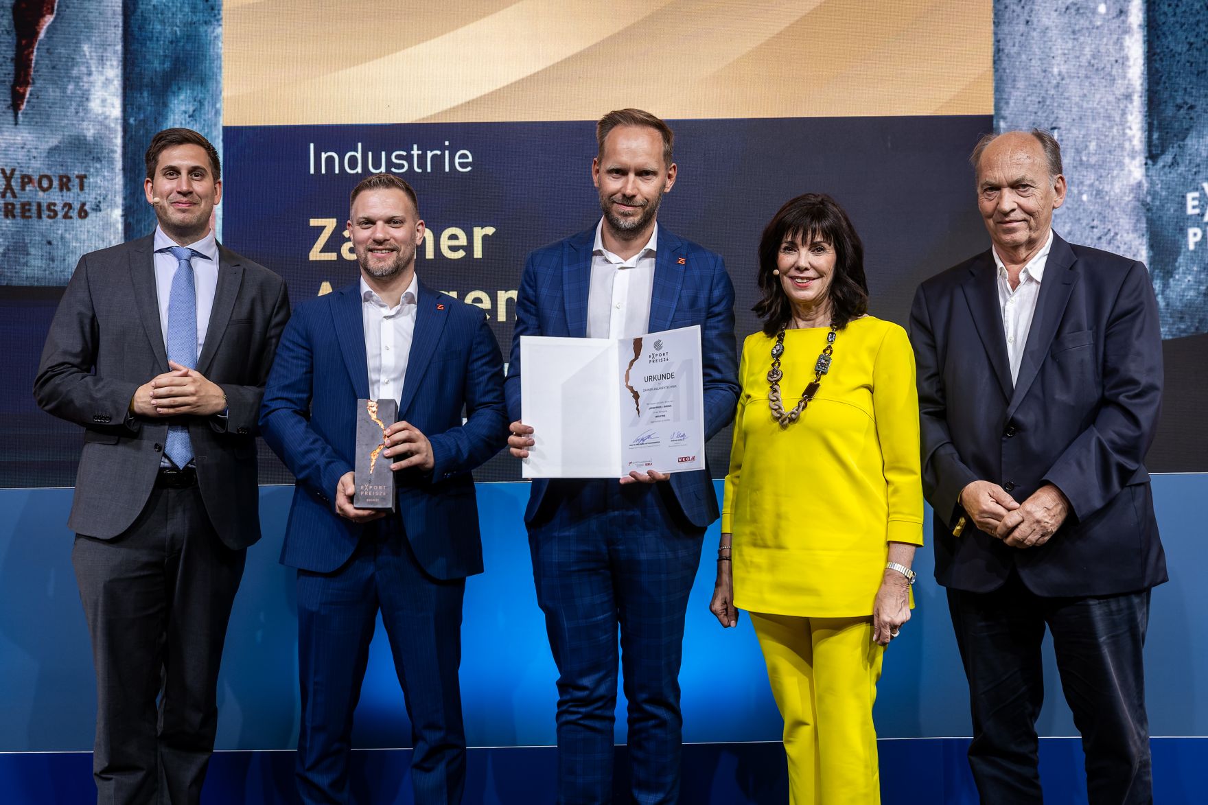 Am 28. Mai 2026 nahm Staatssekret&auml;r Alexander Pr&ouml;ll (l.) an der Verleihung des Exportpreises 2026 teil.