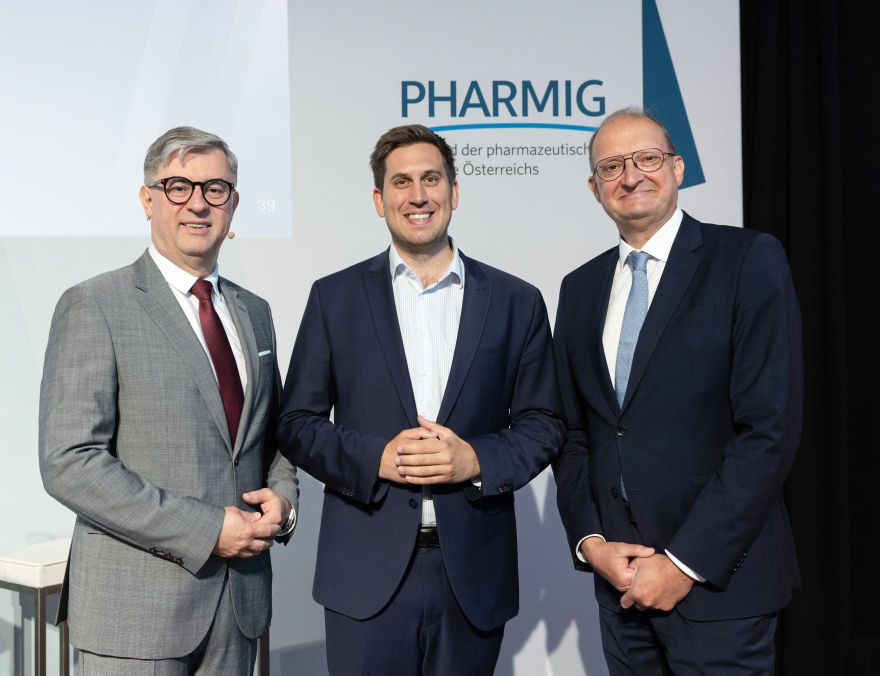 Am 29. Mai 2026 nahm Staatssekret&auml;r Alexander Pr&ouml;ll (m.) an der Pharmig Generalversammlung teil.