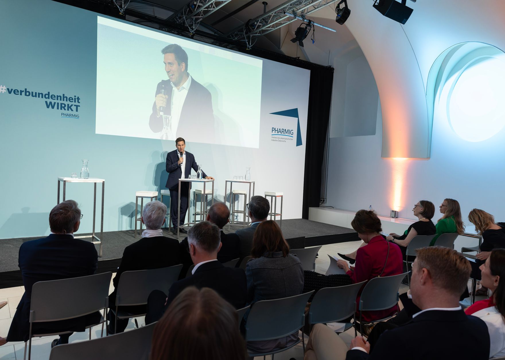 Am 29. Mai 2026 nahm Staatssekret&auml;r Alexander Pr&ouml;ll (im Bild) an der Pharmig Generalversammlung teil.