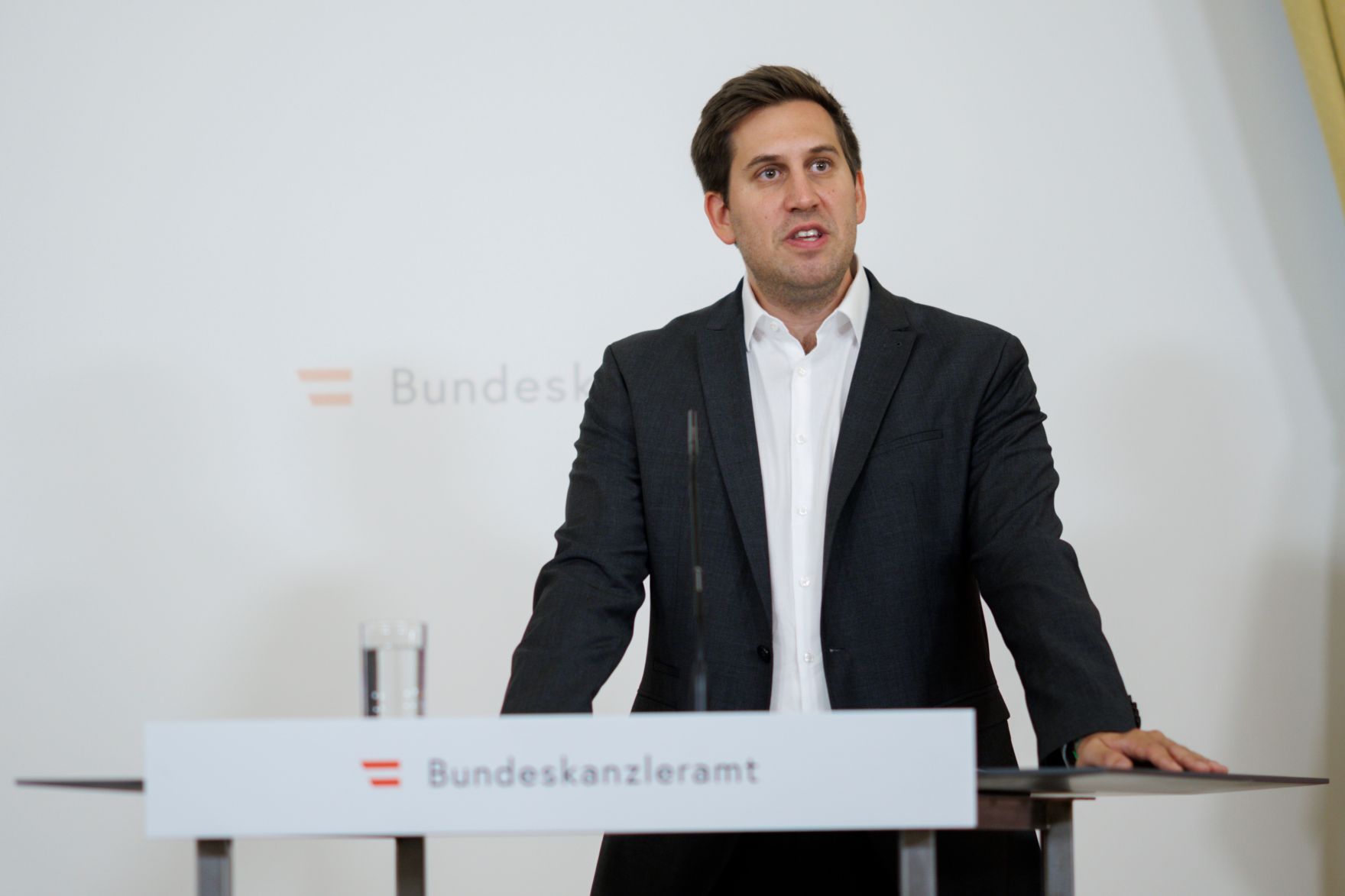 Am 18. Juni 2026 gab Staatssekret&auml;r Alexander Pr&ouml;ll (im Bild) eine Pressekonferenz anl&auml;sslich des Relaunch der ID Austria 2026.