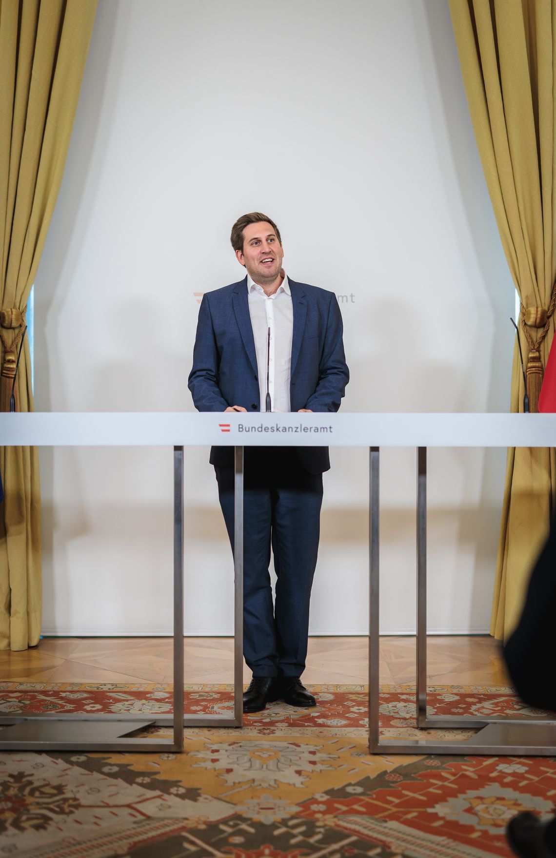 Am 14. Juli 2026 gab Staatssekret&auml;r Alexander Pr&ouml;ll (im Bild) eine Pressekonferenz anl&auml;sslich der Unterzeichnung des Pakts f&uuml;r Digitale Kompetenzen.