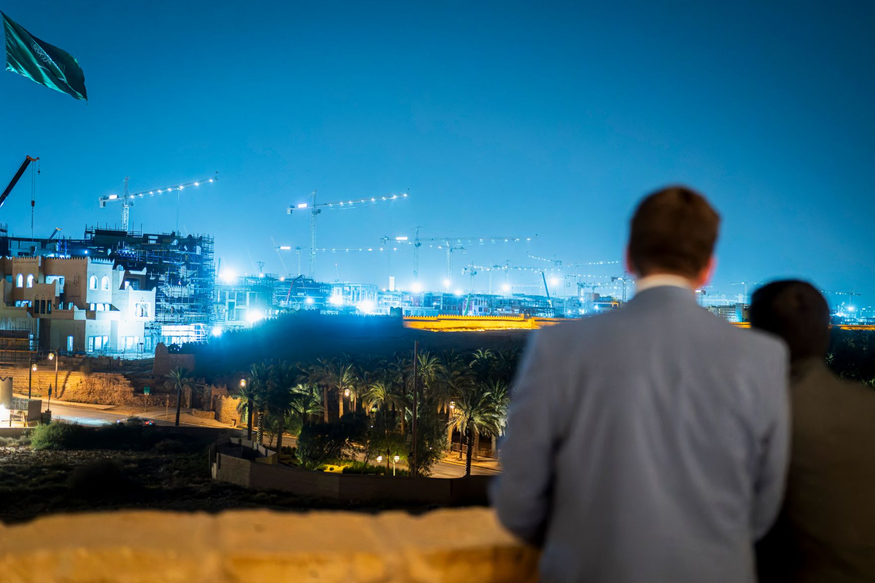 Am 31. August 2026 reise Staatssekret&auml;r Alexander Pr&ouml;ll zu einem Arbeitsbesuch nach Riad. Im Bild bei der Besichtigung des Vision 2030 Vorzeigeprojekts Diriyah.