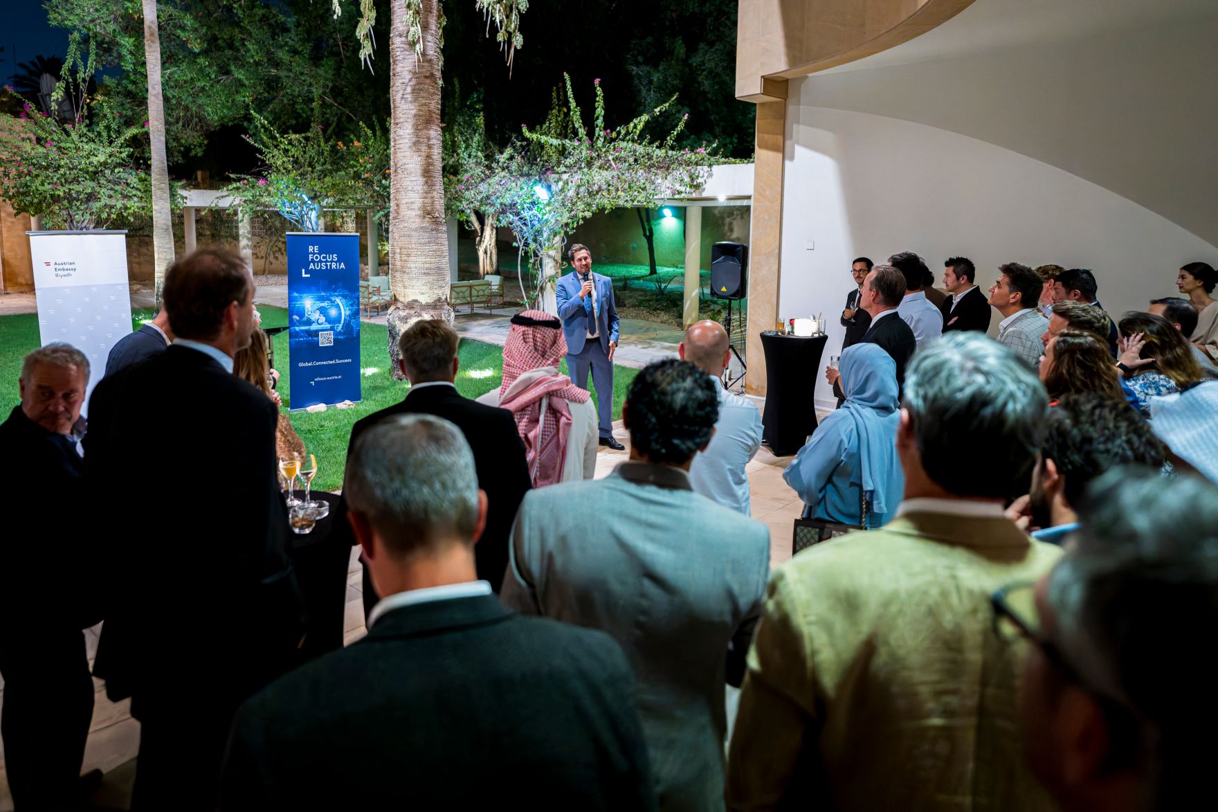 Am 31. August 2026 reise Staatssekret&auml;r Alexander Pr&ouml;ll zu einem Arbeitsbesuch nach Riad. Im Bild beim Empfang von ReFocus Austria.