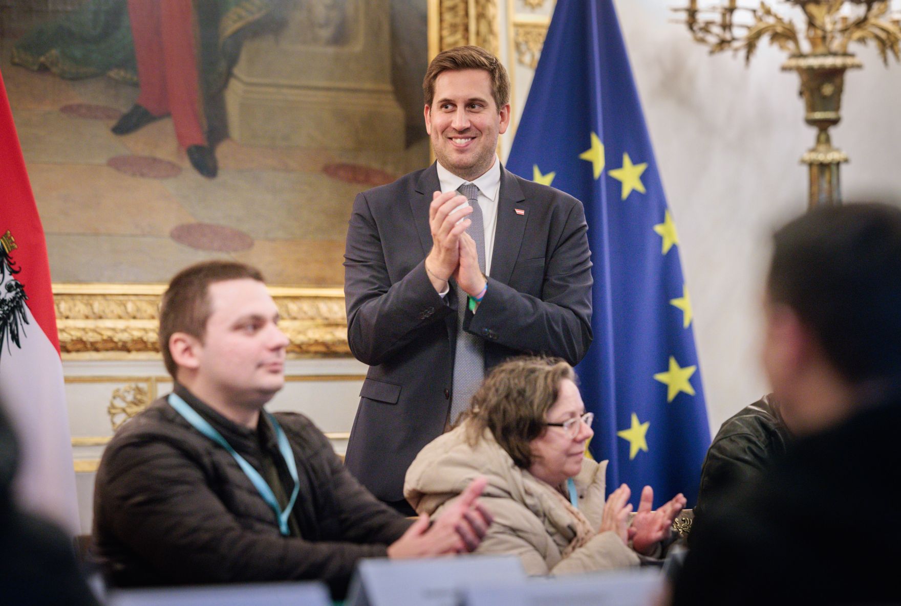 Am 26. Oktober 2026 lud Staatssekret&auml;r Alexander Pr&ouml;ll (im Bild) anl&auml;sslich des Nationalfeiertags Besucherinnen und Besucher zum Tag der offenen T&uuml;r ins Bundeskanzleramt.