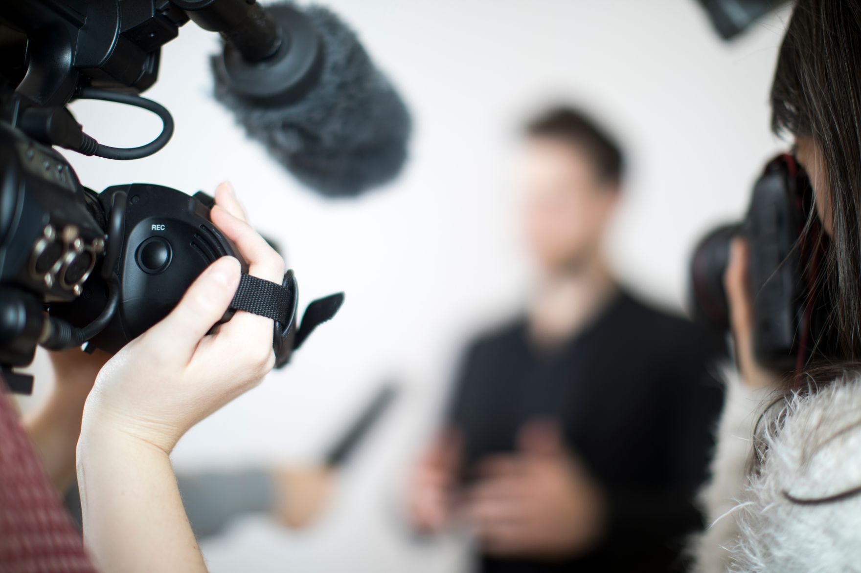 Eine Interviewsituation. Schlagw&ouml;rter: Journalisten, Kamera, Medien, Berichterstattung, Interview, Rat f&uuml;r Verkehr, Telekommunikation und Energie, TTE