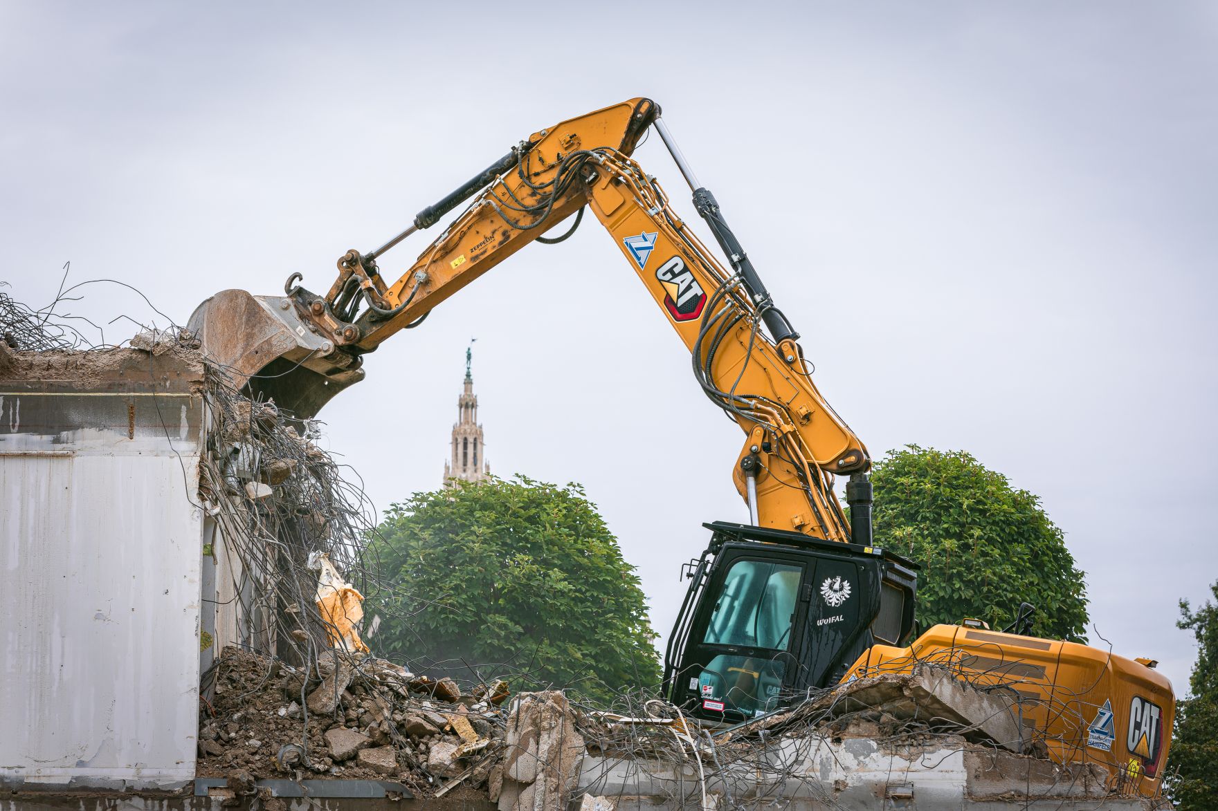 Baustelle, Abrissarbeiten, Sommer, Wien, Heldenplatz