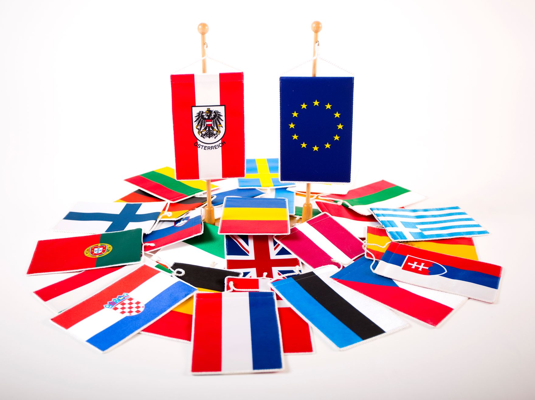 Die Flaggen der Europ&auml;ischen Union. Schlagw&ouml;rter: Flaggen, Fahnen, EU, Mitgliedsstaaten, L&auml;nder, Rat f&uuml;r Allgemeine Angelegenheiten, GAC