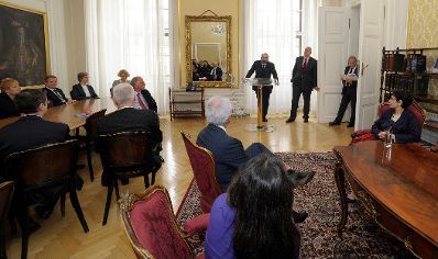 Am 7. und 8. Mai 2013 fand im Bundeskanzleramt die EuDEM Konferenz (Conference on European Democracy) statt. Im Bild Alexander Balthasar bei der Er&ouml;ffnung der Konferenz.
