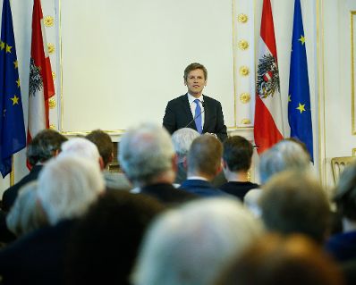 Am 9. Juni 2015 fand im Bundeskanzleramt die Ausstellungser&ouml;ffnung &quot;Idee Europa - 200 Jahre Wiener Kongress&quot; statt. Im Bild Kunst- und Kulturminister Josef Ostermayer.