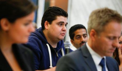 Am 13. Oktober 2015 fand auf der Wirtschaftsuniversit&auml;t Wien, in Kooperation mit ELSA-WU, eine Veranstaltung zum Thema &quot;Die Verwaltung als Arbeitgeber&quot; statt. Blick ins Publikum.