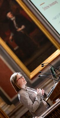 Am 20. April 2016 fand die Bundes-PersonalleiterInnen-Tagung in der Universit&auml;t Wien statt. Im Bild Gabriele Steininger (BKA).