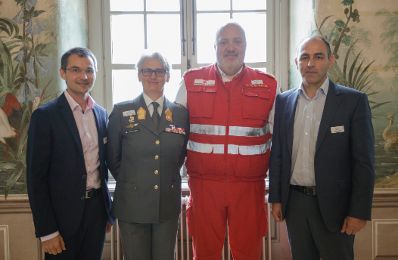 Am 4. September 2018 fand eine Veranstaltung zum Thema &quot;Gesundheits(not)versorgung nach einem Blackout&quot; statt. Im Bild Landesrettungskommandant Karl-Dieter Br&uuml;ckner (2.v.r.).