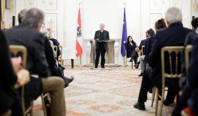 Am 22. November 2018 verlieh Sektionschef J&uuml;rgen Meindl den &Ouml;sterreichischen Staatspreis f&uuml;r Kulturpublizistik an Martin Pollack. Im Bild der Laudator Karl Markus Gau&szlig;.