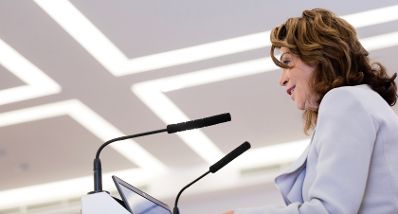 Am 11. Oktober 2019 nahm Bundeskanzlerin Brigitte Bierlein (im Bild) an dem Treffen der deutschsprachigen Ethikkommissionen zum Thema &quot;Desinformation in der Medizin&quot; teil.