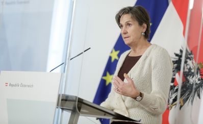 Am 14. November 2020 fand ein Pressestatement zur aktuellen Corona-Lage in &Ouml;sterrech im Bundeskanzleramt statt. Im Bild Susanne Rabady, Vizepr&auml;sidentin der &Ouml;sterreichischen Gesellschaft f&uuml;r Allgemeinmedizin.