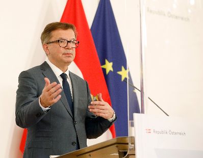 Im Bild Bundesminister nach dem Ministerrat am 9. Dezember 2020.